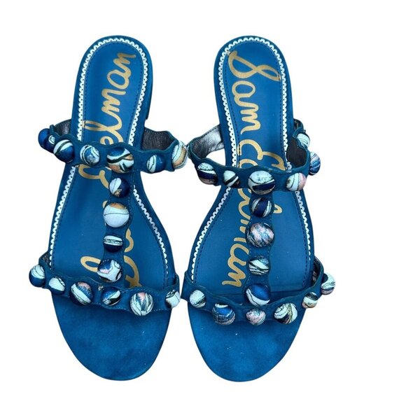 Sam Edelman Blue Tova Slide Sandals Size 8 M - Picture 1 of 10